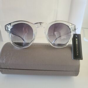 BCBGMAXAZRIA Clear Round Sunglasses